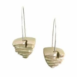 Keith Lewis Earrings: Carved Pyramid Dangles