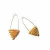 Keith Lewis Earrings: Carved Pyramid Dangles