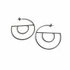 KimyaJoyas Earrings: Large Geometric Oxidized Silver Hoops Jewelry