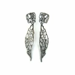 KimyaJoyas Earrings: Long Natural Pattern Jewelry