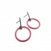 Jewelry KimyaJoyas Earrings: Pink Enamel Circle
