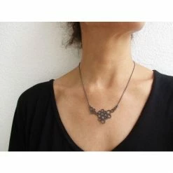 KimyaJoyas Necklace: Bubbles Oxidized Silver