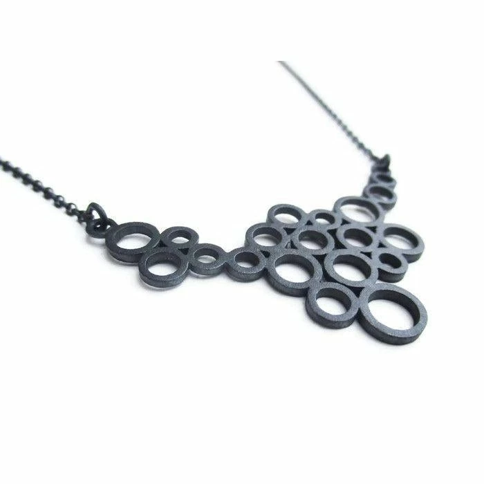 KimyaJoyas Necklace: Bubbles Oxidized Silver 3 KimyaJoyas Necklace: Bubbles Oxidized Silver