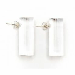 Jewelry Laurent Guillot Archi Earrings: Clear