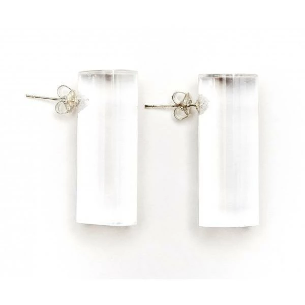 Jewelry Laurent Guillot Archi Earrings: Clear 3 Jewelry Laurent Guillot Archi Earrings: Clear