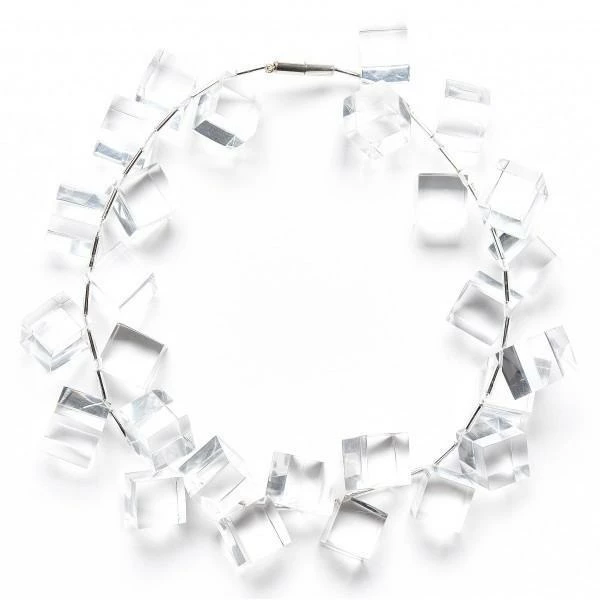 Laurent Guillot Cubes Necklace: Clear Jewelry 3 Laurent Guillot Cubes Necklace: Clear Jewelry