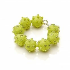 Linda May Studio Linda May Fun Felt Bracelet: Apple Green