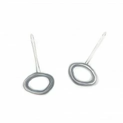 Lisa Crowder Earrings: Thin Double Layer Rough Cut Jewelry