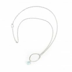 Lisa Crowder Necklace: Long Single Rough Cut With Stone Jewelry