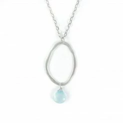 Lisa Crowder Necklace: Long Single Rough Cut With Stone Jewelry