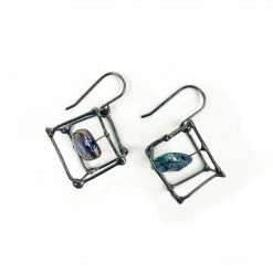 Ludviks Cube And Pearl Earrings