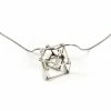 Ludviks Small 2 Silver Cube Pendant Jewelry