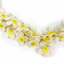 Jewelry Lynsey Walters Flower Confetti Necklace: Cream & Yellow