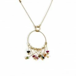 Meghan Patrice Riley Necklace: Firework, Tourmaline/Gold