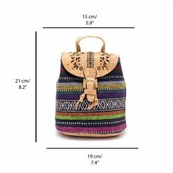 Meninas Bonitas Bag: Laser Cut Cork & Textile Backpack