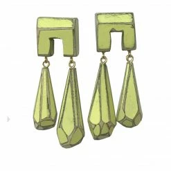 Morgan Hill Earrings: Lime Dangle Stud