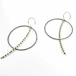 Jewelry Olivia De Soria Earrings: Brass Circular Beaded Line