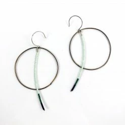 Jewelry Olivia De Soria Earrings: Brass Circular Beaded Line