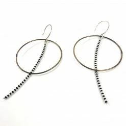 Jewelry Olivia De Soria Earrings: Brass Circular Beaded Line