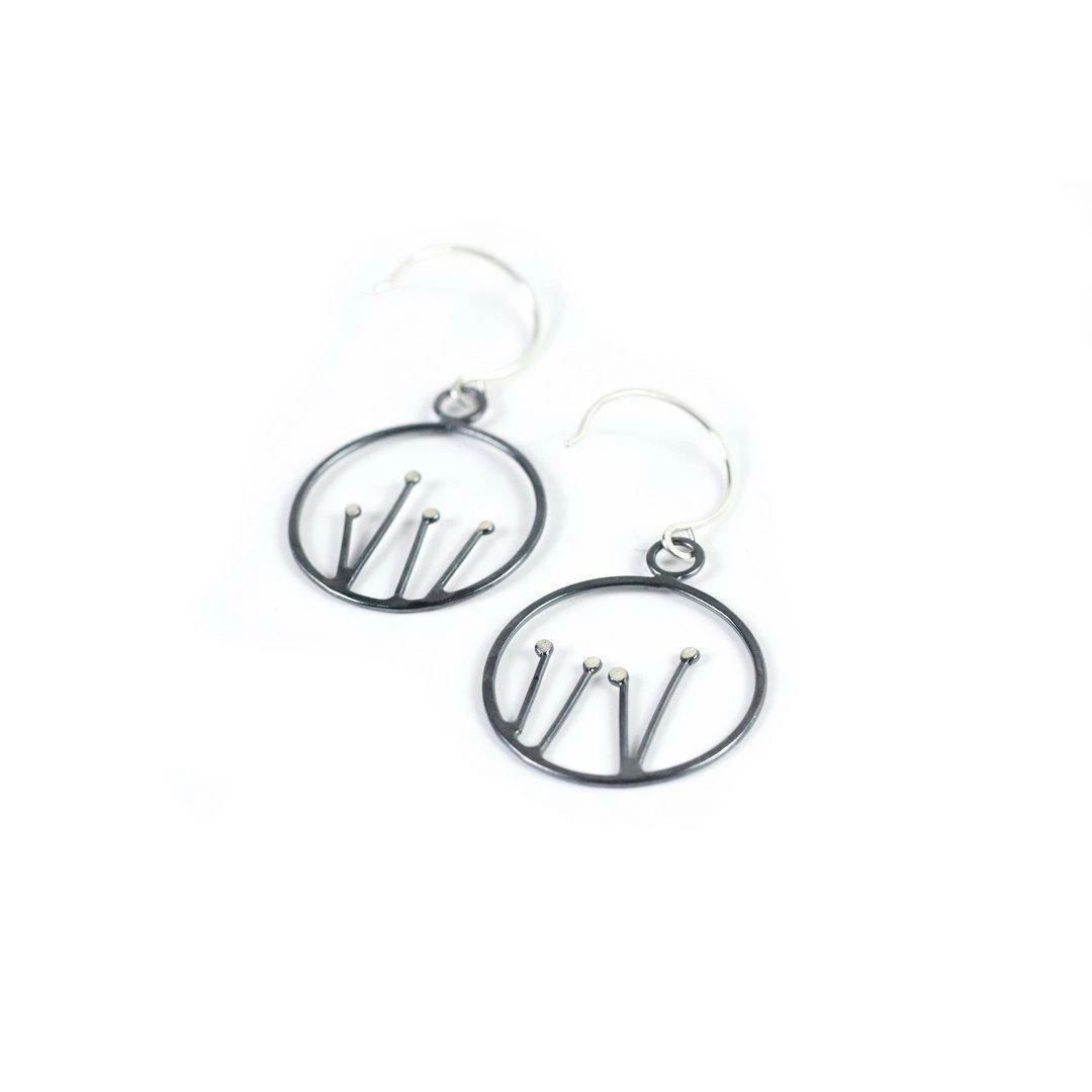 Olivia De Soria Earrings: Circle Sprout 3 Olivia De Soria Earrings: Circle Sprout