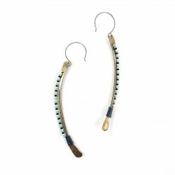 Olivia De Soria Earrings: Forged Tribal Line
