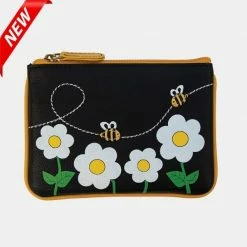 Extras PRIMEHIDE Coin Purse: Bee & Flower
