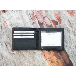PRIMEHIDE Wallet: Black W/Brown RFID Wallets