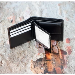 PRIMEHIDE Wallet: Black W/Brown RFID Wallets