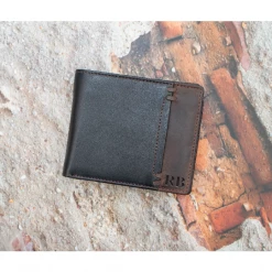 PRIMEHIDE Wallet: Black W/Brown RFID Wallets
