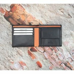 Wallets PRIMEHIDE Wallet: Black W/Stripe RFID Bifold