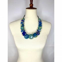 Pomegranate Moon Necklace: Blue