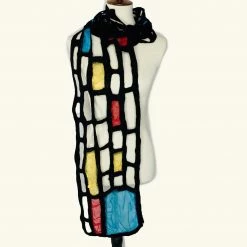 Extras Pomegranate Moon Scarf: Mondrian Inspired