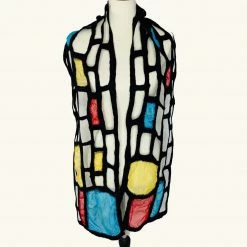 Extras Pomegranate Moon Scarf: Mondrian Inspired