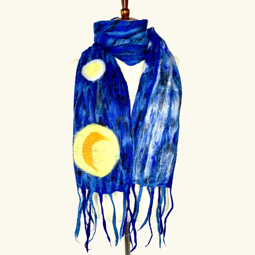 Pomegranate Moon Scarf: Van Gogh Extras 3 Pomegranate Moon Scarf: Van Gogh Extras