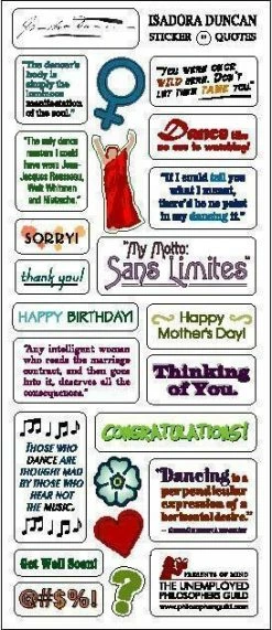 Unemployed Philosophers QN Card: Isadora Duncan 5 Unemployed Philosophers QN Card: Isadora Duncan