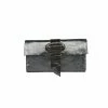 Rebel Designs Large Clutch With Zipper: Gray Metallic 1 Rebel Designs Large Clutch With Zipper: Gray Metallic