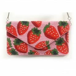 Bags Ricki Designs Bag: Beaded Strawberry Clutch