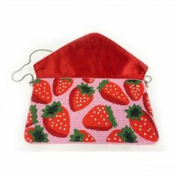 Bags Ricki Designs Bag: Beaded Strawberry Clutch 8 Bags Ricki Designs Bag: Beaded Strawberry Clutch