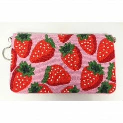 Bags Ricki Designs Bag: Beaded Strawberry Clutch 9 Bags Ricki Designs Bag: Beaded Strawberry Clutch