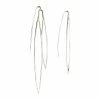 S Tector Earrings: Assymmetrical Long Leaf Jewelry