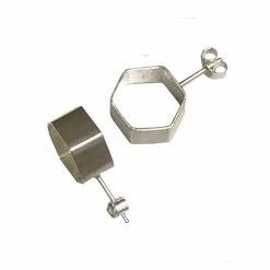 Jewelry S Tector Earrings: Extra Large Hex Studs