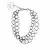 Sally Prangley Necklace: Hammered Squares Jewelry