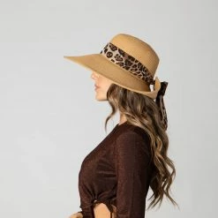 San Diego Hat Co. San Diego Hat Co: Fold Back Bow Sun Hat