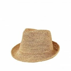 San Diego Hat Co. Crochet Raffia Fedora Extras