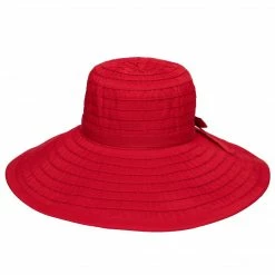 Extras San Diego Hat Co. Large Brim Ribbon Hat With Bow