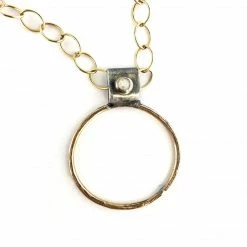 Jewelry Silver & Sage Necklace: Hoop W/Moonstone