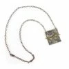 Silver & Sage Necklace: Moonstone Pendant On Silver Chain Jewelry