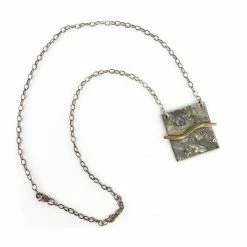Silver & Sage Necklace: Moonstone Pendant On Silver Chain Jewelry