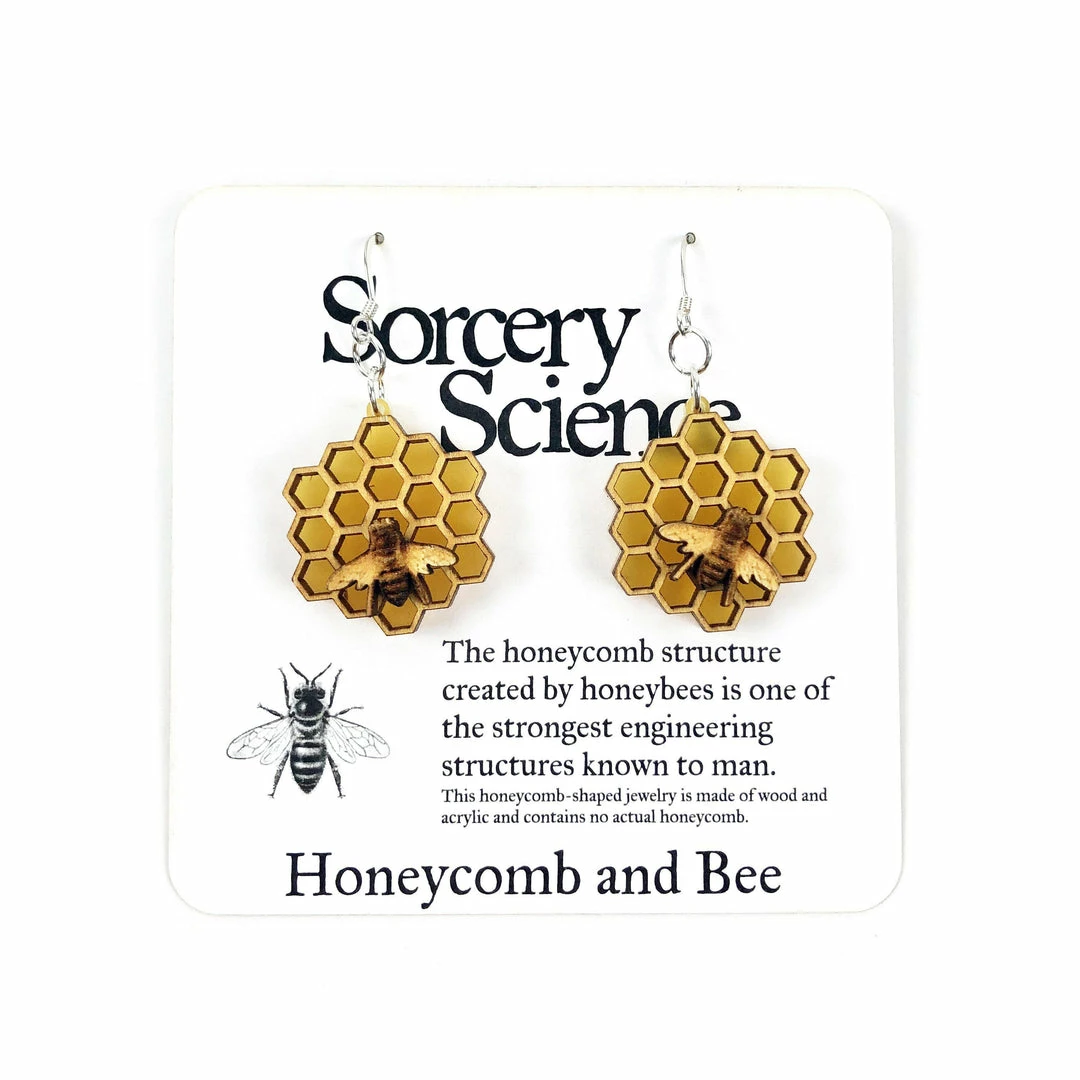Sorcery Science Earrings: Honeycomb 3 Sorcery Science Earrings: Honeycomb