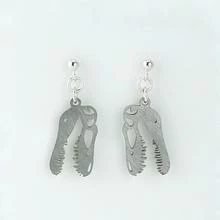 Sorcery Science Earrings: Jane T-Rex Skull